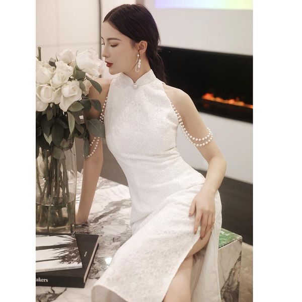 ethnic clothing 2021 chinese vintage qipao dress oriental sleeveless split lace satin cheongsam elegant formal evening party, Red
ethnic clothing 2021 chinese vintage qipao dress oriental sleeveless split lace satin cheongsam elegant formal evening party, Red
