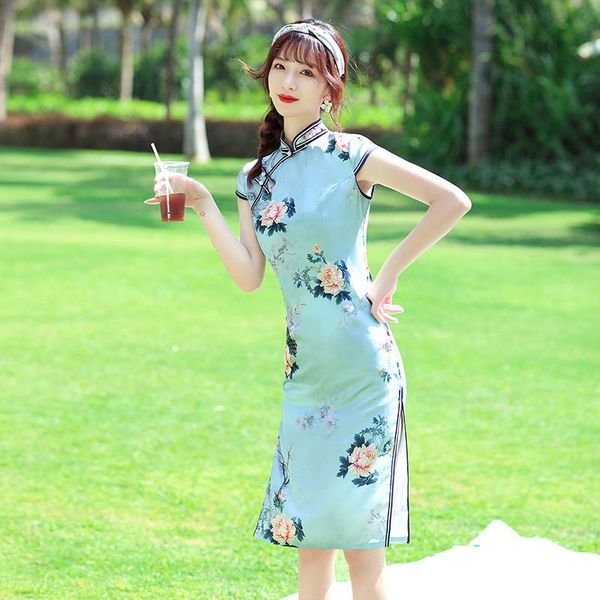 oriental women summer elegant classic slim satin short sleeve cheongsam rayon printed knee-length qipao chinese wedding dresses ethnic cloth, Red
oriental women summer elegant classic slim satin short sleeve cheongsam rayon printed knee-length qipao chinese wedding dresses ethnic cloth, Red