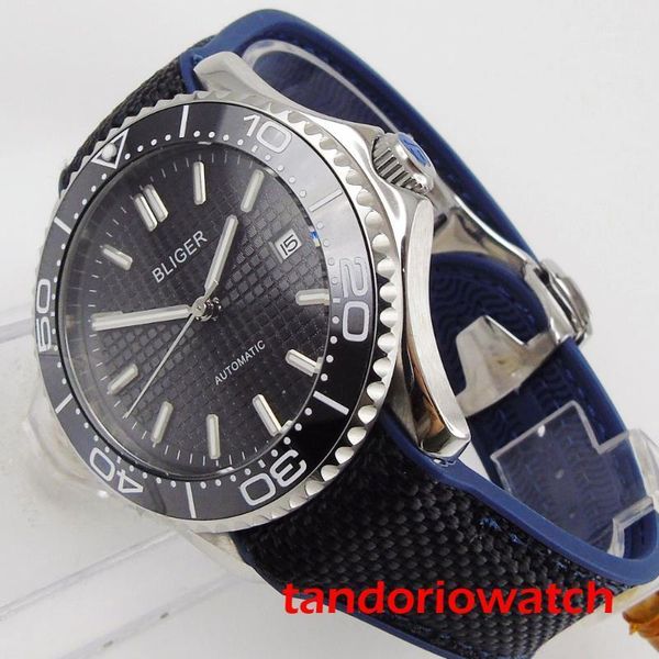 wristwatches bliger fashion 41mm men watch rotating bezel automatic movement rubber strap sapphire glass, Slivery;brown
wristwatches bliger fashion 41mm men watch rotating bezel automatic movement rubber strap sapphire glass, Slivery;brown