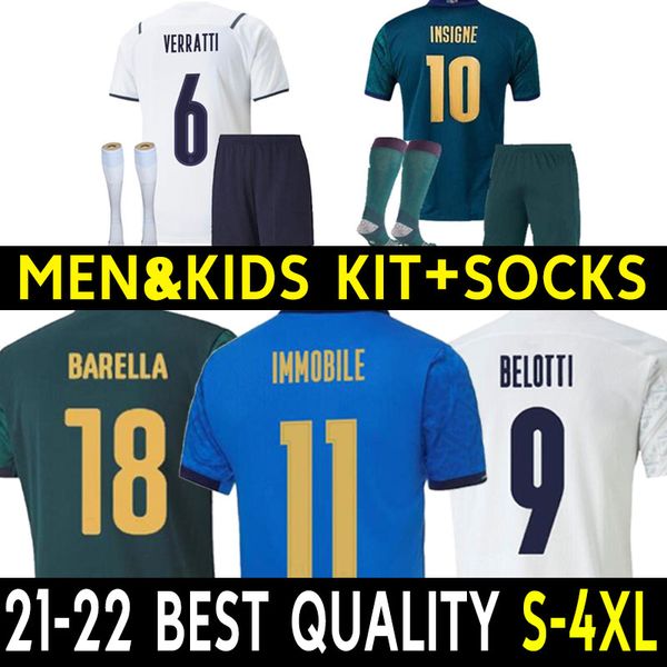 2021 sensi barella italy soccer jersey insigne bernardeschi football shirts chiellini bonucci belotti jorginho men kids kits full sets socks, Black;yellow
2021 sensi barella italy soccer jersey insigne bernardeschi football shirts chiellini bonucci belotti jorginho men kids kits full sets socks, Black;yellow