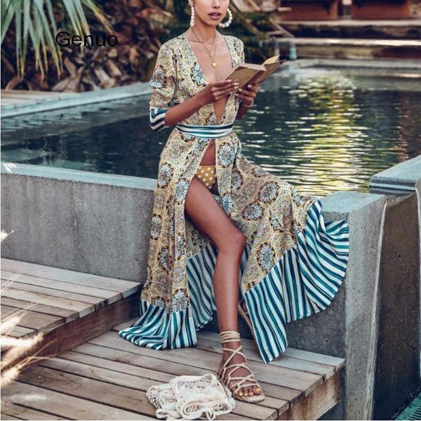 casual dresses boho ethnic print maxi dress women summer vestidos sashes gypsy elegant ladies long female 2021 fashion, Black;gray
casual dresses boho ethnic print maxi dress women summer vestidos sashes gypsy elegant ladies long female 2021 fashion, Black;gray