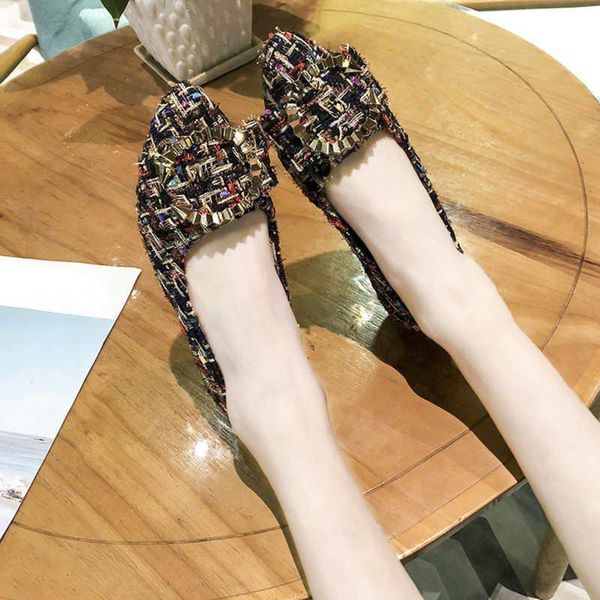 sandals fashion retro plaid shallow mouth one-legged lazy womens shoes casual flat work single large size 37-42 q9qi, Black
sandals fashion retro plaid shallow mouth one-legged lazy womens shoes casual flat work single large size 37-42 q9qi, Black