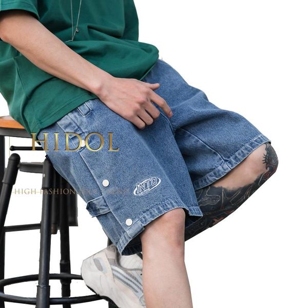 shorts denim jeans men water wash blue/black hip hop pants harem side button cargo trousers elastic waist brand ins men's
shorts denim jeans men water wash blue/black hip hop pants harem side button cargo trousers elastic waist brand ins men's