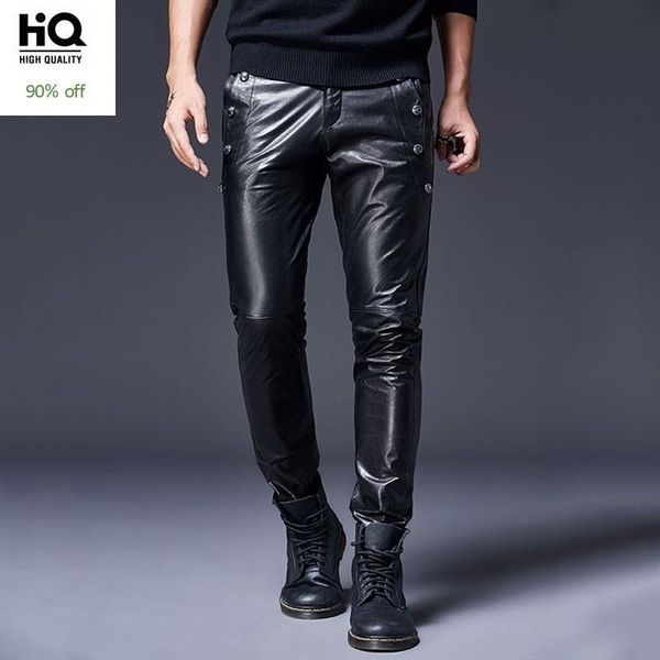 men's pants 2021 goatskin genuine leather men brand windproof motorcycle biker trousers spring casual skinny 29-36, Black
men's pants 2021 goatskin genuine leather men brand windproof motorcycle biker trousers spring casual skinny 29-36, Black