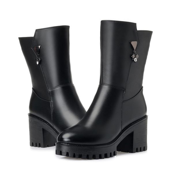 womens mid boots new genuine leather ladys military boots 35-41 platform female winter boots wool snow non-slip keep warm, Black
womens mid boots new genuine leather ladys military boots 35-41 platform female winter boots wool snow non-slip keep warm, Black