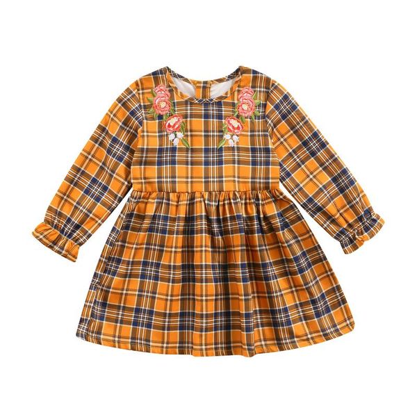 girl's dresses little girl casual long sleeve dress fashion plaid printing embroidery a-line short, Red;yellow
girl's dresses little girl casual long sleeve dress fashion plaid printing embroidery a-line short, Red;yellow