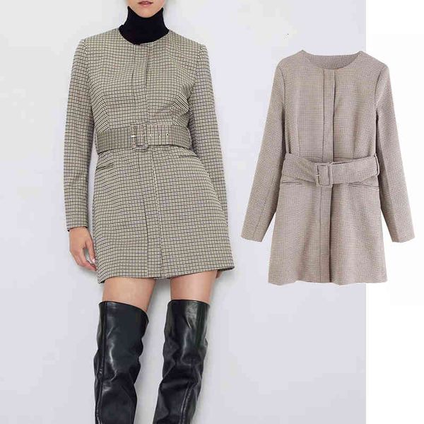 women's down & parkas autumn winter houndstooth o neck sashes elegant coat open stitch jacket single-breasted z4gn, Black
women's down & parkas autumn winter houndstooth o neck sashes elegant coat open stitch jacket single-breasted z4gn, Black