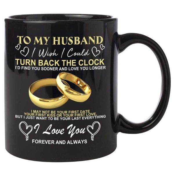 mugs coffee mug 13oz to my wife husband tune back the clock black gift for couple 
mugs coffee mug 13oz to my wife husband tune back the clock black gift for couple