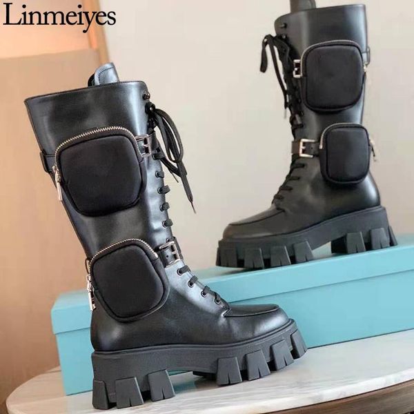 boots luxury quality woman long real leather flat platform knee-high bags autumn winter runway show modern women, Black
boots luxury quality woman long real leather flat platform knee-high bags autumn winter runway show modern women, Black