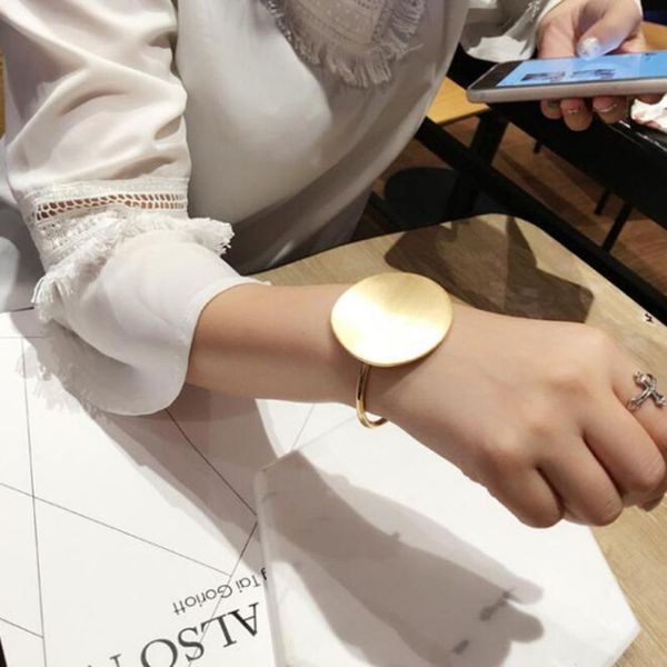 fashionable large round bracelet simple stretch open cuff bangles geometric jewelry gifts for girls(golden) bangle, Black
fashionable large round bracelet simple stretch open cuff bangles geometric jewelry gifts for girls(golden) bangle, Black
