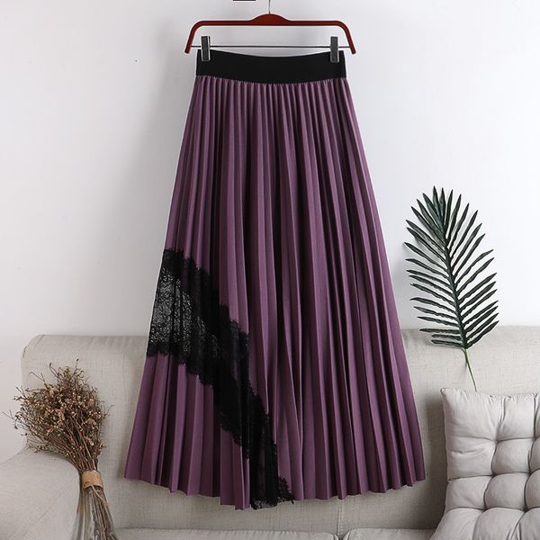 skirts autumn lace patchwork drape pleated maxi long irregular spliced novelty a-line ankle zd95, Black
skirts autumn lace patchwork drape pleated maxi long irregular spliced novelty a-line ankle zd95, Black