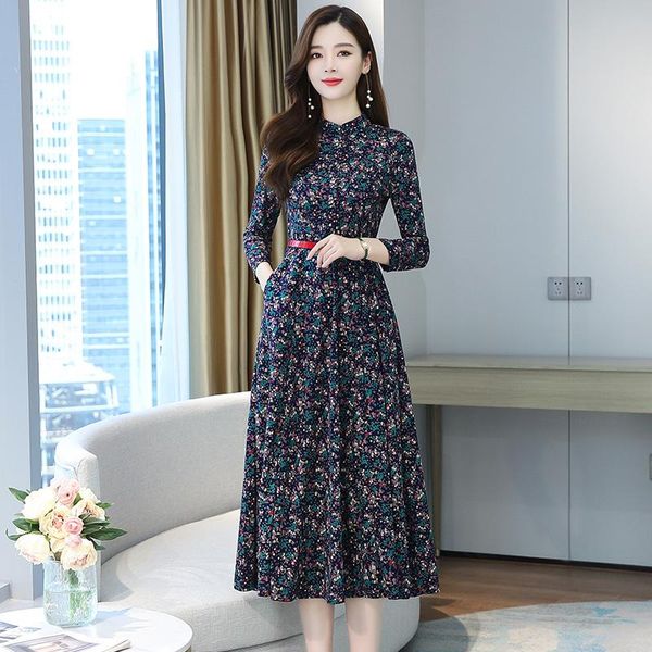 casual dresses autumn dress female long-sleeved temperament stand collar single-breasted big swing printing blue women q244, Black;gray
casual dresses autumn dress female long-sleeved temperament stand collar single-breasted big swing printing blue women q244, Black;gray