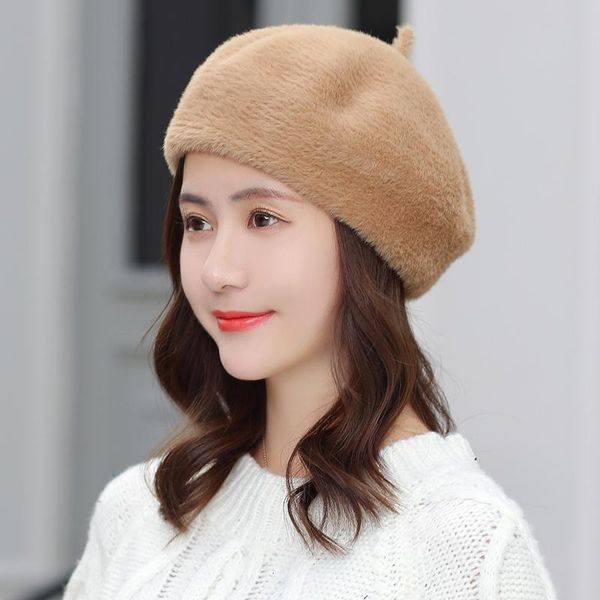 berets elegant women hats fur knitted casual solid warm hat girl winter female bonnet caps boina feminino, Blue;gray
berets elegant women hats fur knitted casual solid warm hat girl winter female bonnet caps boina feminino, Blue;gray