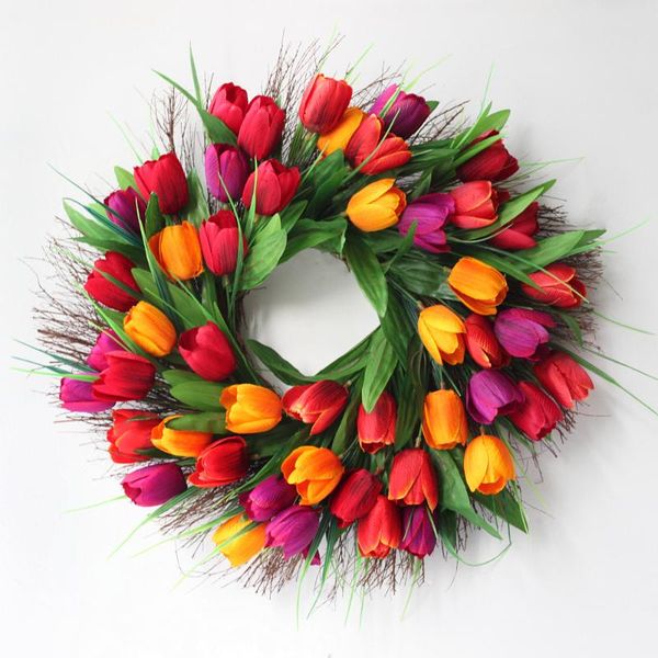 artificial wreaths silk tulip flower realtouch bouquet round wreath fake home garland wedding decor decorative flowers
artificial wreaths silk tulip flower realtouch bouquet round wreath fake home garland wedding decor decorative flowers