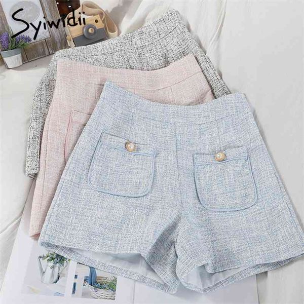 fashion double pockets high waist women's shorts button up zipper casual solid clothing spring summer korean 210607, White;black
fashion double pockets high waist women's shorts button up zipper casual solid clothing spring summer korean 210607, White;black