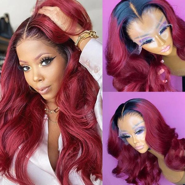 lace wigs quinlux highlight 1b/99j ombre color 180 density brazilian remy 13x6 hd transparent front body wave human hair wig, Black;brown
lace wigs quinlux highlight 1b/99j ombre color 180 density brazilian remy 13x6 hd transparent front body wave human hair wig, Black;brown