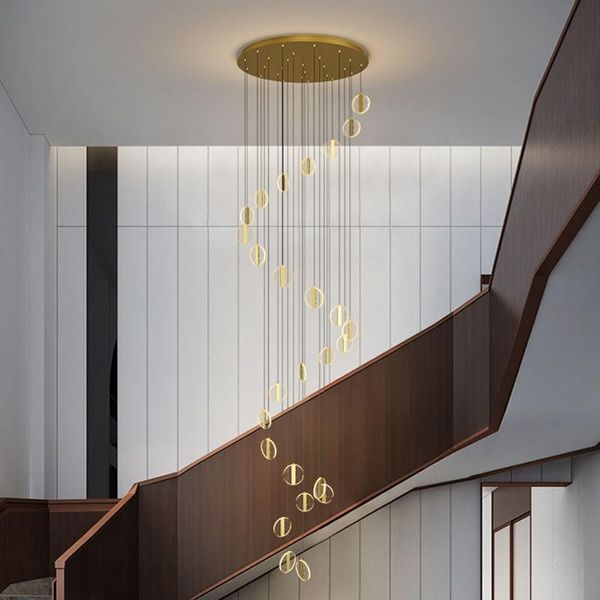 chandeliers gold modern simple led chandelier lighting duplex staircase acrylic adjustable hnaging lamp living room villa lobby art fixtures
chandeliers gold modern simple led chandelier lighting duplex staircase acrylic adjustable hnaging lamp living room villa lobby art fixtures