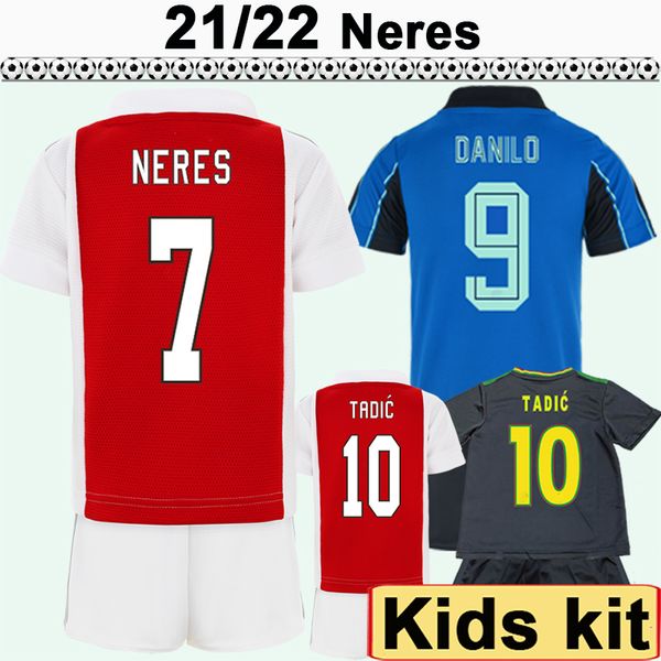 21 22 neres tadic kids kit soccer jerseys klaassen alvarez home red white away 3rd danilo antony kudus tagliafico football shirt child short, Black
21 22 neres tadic kids kit soccer jerseys klaassen alvarez home red white away 3rd danilo antony kudus tagliafico football shirt child short, Black