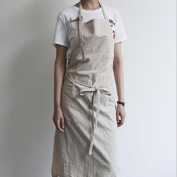 aprons fashion nordic wind apron coffee shops flower home work cleaning
