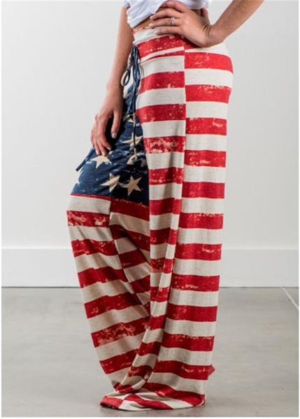 european and american printing high waist loose casual wide leg trousers pants women's & capris, Black;white
european and american printing high waist loose casual wide leg trousers pants women's & capris, Black;white