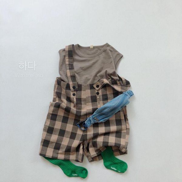 jumpsuits summer toddler thin overalls baby boys girls sling pants kids boy cotton and linen plaid five points, Blue
jumpsuits summer toddler thin overalls baby boys girls sling pants kids boy cotton and linen plaid five points, Blue