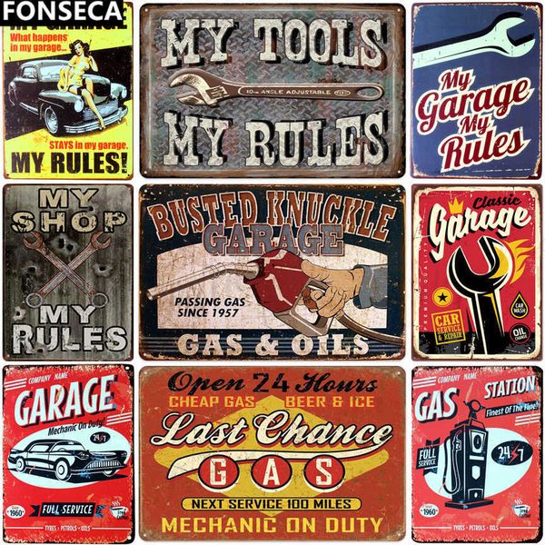 my garage,my tools,my rules. retro tin sign vintage metal plate painting wall decoration for oils and gas station
my garage,my tools,my rules. retro tin sign vintage metal plate painting wall decoration for oils and gas station