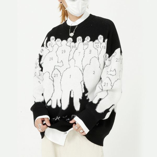 men's sweaters 3 colors men pullovers sweater autumn winter male women streetwear youth fashion casual hip hop couple knitting 33wm, White;black 
men's sweaters 3 colors men pullovers sweater autumn winter male women streetwear youth fashion casual hip hop couple knitting 33wm, White;black