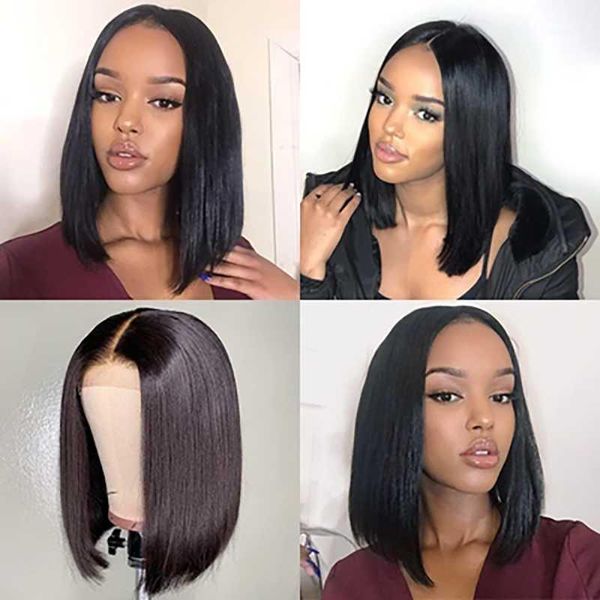 short bob wigs straight lace front human hair for women pre pluck with baby 13x4 wig glueless remy1, Black;brown
short bob wigs straight lace front human hair for women pre pluck with baby 13x4 wig glueless remy1, Black;brown