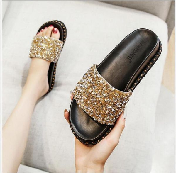 slippers 2021 bling sequins for women summer flat heel casual shoes outdoor open toe beach flip-flop platform sandal female, Black
slippers 2021 bling sequins for women summer flat heel casual shoes outdoor open toe beach flip-flop platform sandal female, Black