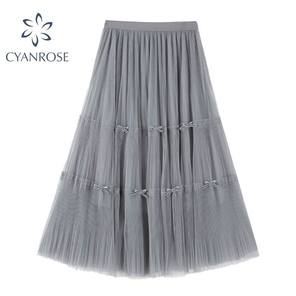 mesh skirt for ladies korean bow design sweet women's skirts tull fairy clothes oversized loose elegant streetwear buttoms 210430, Black
mesh skirt for ladies korean bow design sweet women's skirts tull fairy clothes oversized loose elegant streetwear buttoms 210430, Black