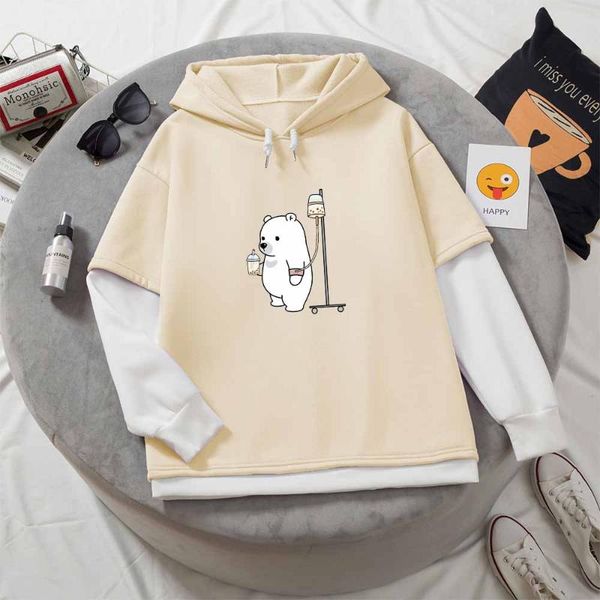 women's hoodies & sweatshirts harajuku casual women hooded hoodie bear printed sweatshirt long sleeve korean style pullover loose stree, Black
women's hoodies & sweatshirts harajuku casual women hooded hoodie bear printed sweatshirt long sleeve korean style pullover loose stree, Black