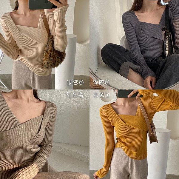 women's sweaters sweater design sense niche french retro slim fit fried street internet celebrity autumn and winter thickening outer we, White;black
women's sweaters sweater design sense niche french retro slim fit fried street internet celebrity autumn and winter thickening outer we, White;black