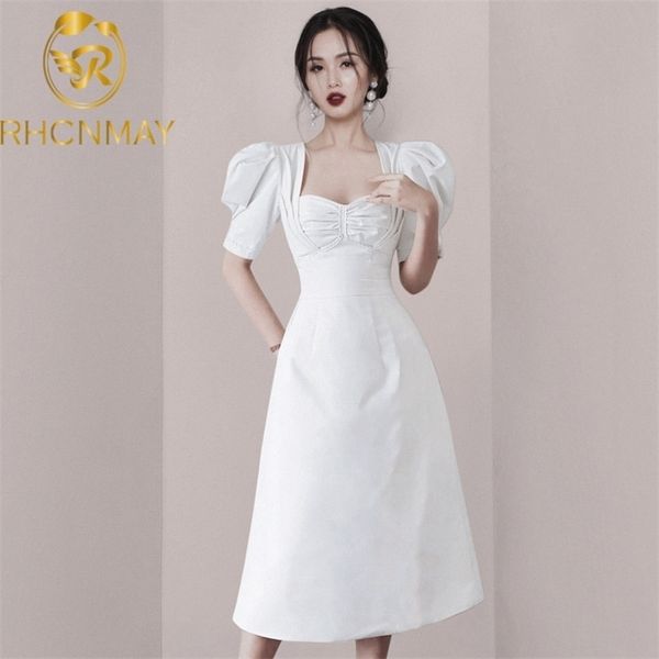fashion elegant white puff sleeves party dress women summer vintage square collar slim princess long dresses vestidos 210520, Black;gray
fashion elegant white puff sleeves party dress women summer vintage square collar slim princess long dresses vestidos 210520, Black;gray