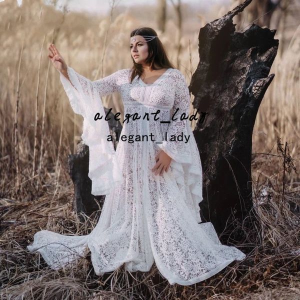 vintage crochet lace bohemian wedding dresses 2022 flared long sleeves outdoor hippie country bridal dress robe de soirée de mariage, White
vintage crochet lace bohemian wedding dresses 2022 flared long sleeves outdoor hippie country bridal dress robe de soirée de mariage, White
