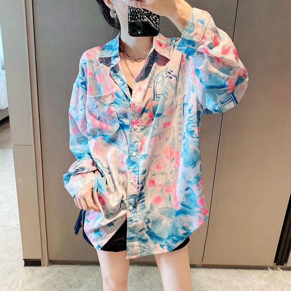 women's blouses & shirts women 2021 spring autumn fashion long-sleeved printed female loose single breasted ladies thin casual u311, White
women's blouses & shirts women 2021 spring autumn fashion long-sleeved printed female loose single breasted ladies thin casual u311, White
