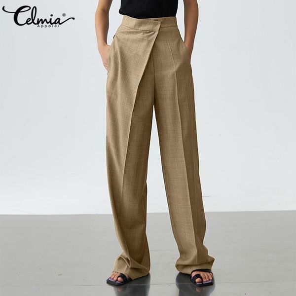 women's pants & capris celmia fashion vintage harem casual elastic high waist asymmetrical trousers ladies solid pockets office pantalo, Black;white
women's pants & capris celmia fashion vintage harem casual elastic high waist asymmetrical trousers ladies solid pockets office pantalo, Black;white