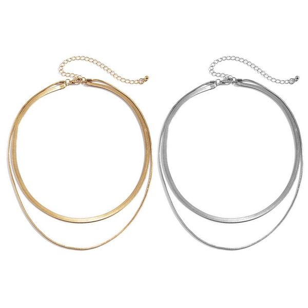 chokers vintage women snake link chain choker necklace simple retro double-layer tassel for jewelry collares, Golden;silver
chokers vintage women snake link chain choker necklace simple retro double-layer tassel for jewelry collares, Golden;silver