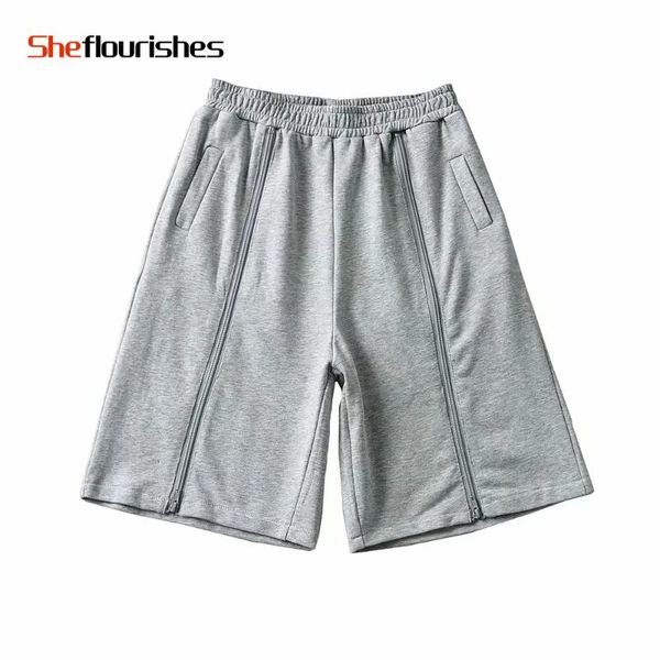 women's shorts summer short pants women casual zipper elastic high waisted gray sweat cotton biker korean fashion, White;black
women's shorts summer short pants women casual zipper elastic high waisted gray sweat cotton biker korean fashion, White;black