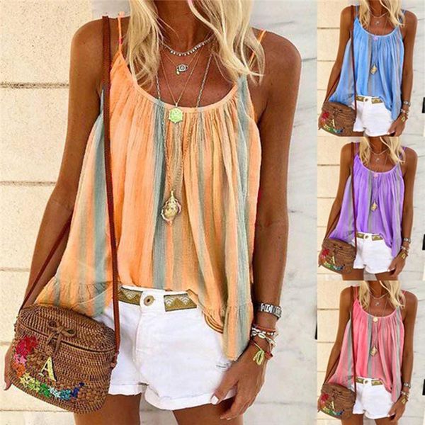 striped print elegant blouse shirt 2021 spring summer o neck sleeveless boho women vintage plus size straps blusas women's blouses & s, White
striped print elegant blouse shirt 2021 spring summer o neck sleeveless boho women vintage plus size straps blusas women's blouses & s, White