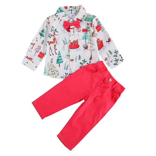 clothing sets baby two piece set formal toddler long sleeve lapel printed shirt bow tie solid button trousers boys clothes xmsa costume, White
clothing sets baby two piece set formal toddler long sleeve lapel printed shirt bow tie solid button trousers boys clothes xmsa costume, White