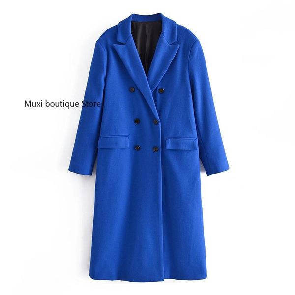 women's wool & blends muxi women fall coat blue woolen long-sleeved loose winter coats for double-breasted sold long double breasted, Black
women's wool & blends muxi women fall coat blue woolen long-sleeved loose winter coats for double-breasted sold long double breasted, Black