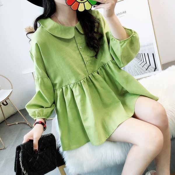 women's blouses & shirts blouse women shirt baby spring and autumn relaxed-fit doll collar long sleeve blusas mujer de moda, White
women's blouses & shirts blouse women shirt baby spring and autumn relaxed-fit doll collar long sleeve blusas mujer de moda, White