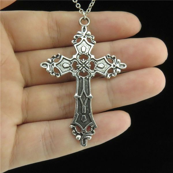 vintage gothic religious christian faith cross pendant chain necklaces collar chunky choker for women men gift jewelry making, Silver
vintage gothic religious christian faith cross pendant chain necklaces collar chunky choker for women men gift jewelry making, Silver