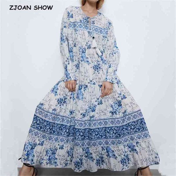 women bohemian lace up v neck location blue white floral print dress ethnic tassel long sleeve dresses vestido 210429, Black;gray
women bohemian lace up v neck location blue white floral print dress ethnic tassel long sleeve dresses vestido 210429, Black;gray