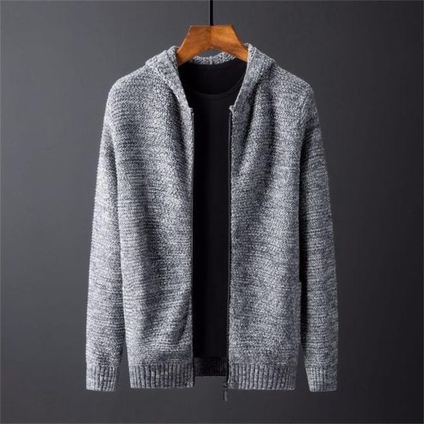 men's sweaters 2021 autumn hooded knitted cardigan outer wear trend casual personality fashion sweater knit men, White;black
men's sweaters 2021 autumn hooded knitted cardigan outer wear trend casual personality fashion sweater knit men, White;black
