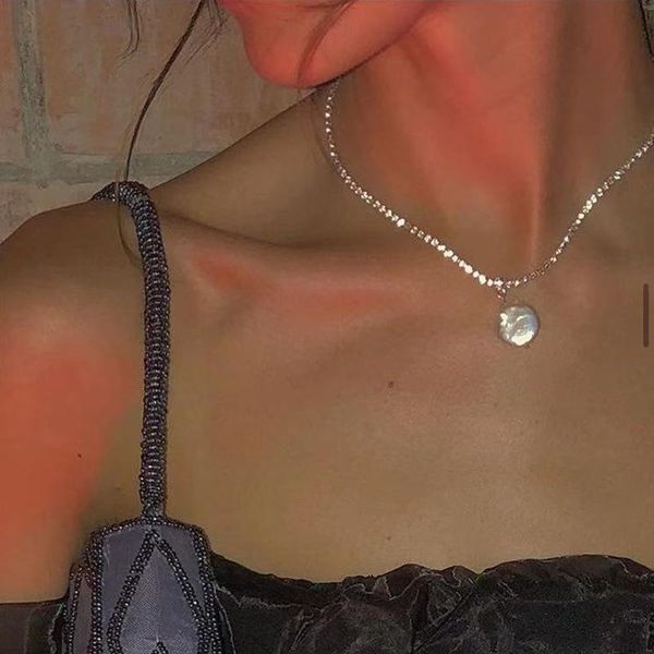 natural baroque pearl necklaces vintage shiny link chain for women female fashion jewelry gifts mg246 pendant, Silver
natural baroque pearl necklaces vintage shiny link chain for women female fashion jewelry gifts mg246 pendant, Silver