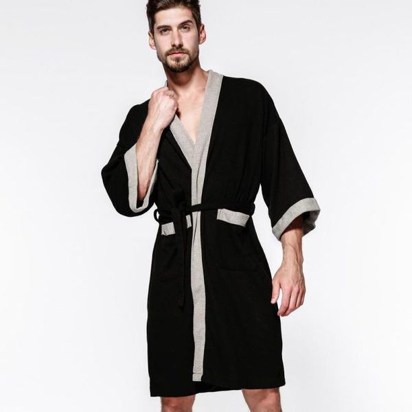 men's sleepwear waffle nightwear loose men bathrobe couple kimono robe gown cotton lounge wear soft home clothes lingerie nightgown, Black;brown
men's sleepwear waffle nightwear loose men bathrobe couple kimono robe gown cotton lounge wear soft home clothes lingerie nightgown, Black;brown