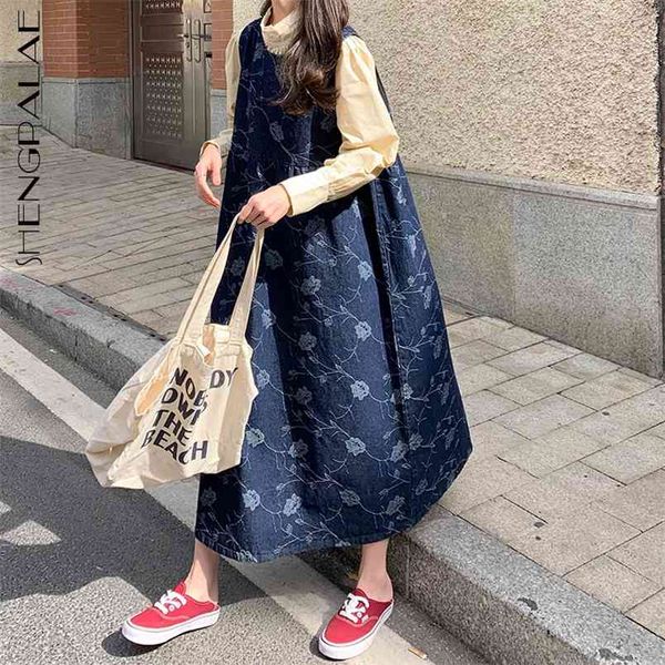 embroidery sleeveless dress women's spring round neck loose fashion printed mid-calf denim dresses 5b755 210427, Black;gray
embroidery sleeveless dress women's spring round neck loose fashion printed mid-calf denim dresses 5b755 210427, Black;gray