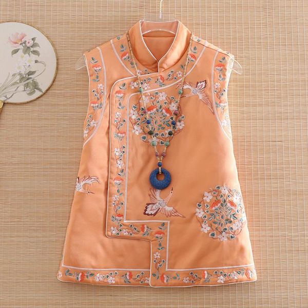ethnic clothing high-end style autumn women embroidery vest chinese retro elegant lady sleeveless female s-xxl, Red
ethnic clothing high-end style autumn women embroidery vest chinese retro elegant lady sleeveless female s-xxl, Red