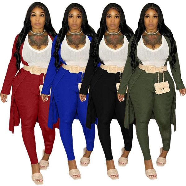 women's two piece pants cutubly 3 set outfits fashion extra long cloak vest pencil legging female slim solid trouser women sets 20, White
women's two piece pants cutubly 3 set outfits fashion extra long cloak vest pencil legging female slim solid trouser women sets 20, White
